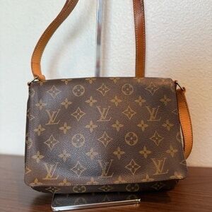 Louis Vuitton Tan and Brown Monogram Shoulder Bag